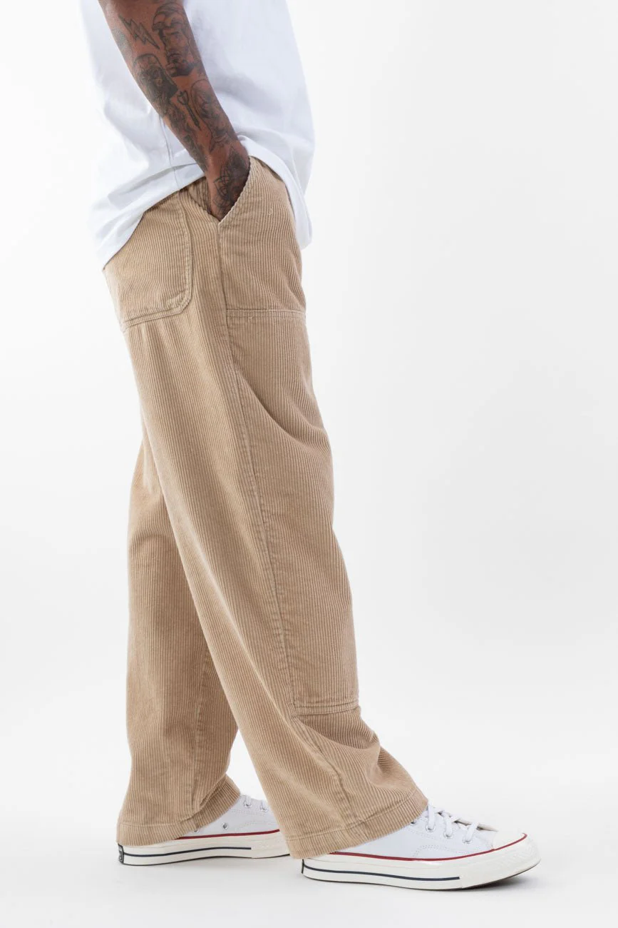 Loose Fit Corduroy Trousers // Khaki - Image 2