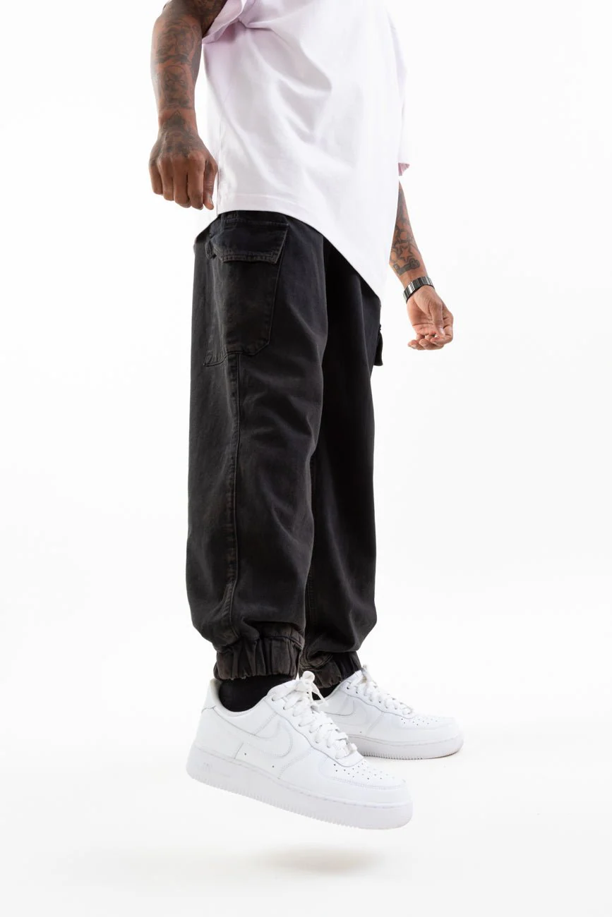 Low Key Royalty // Denim Cargo Joggers - Image 8