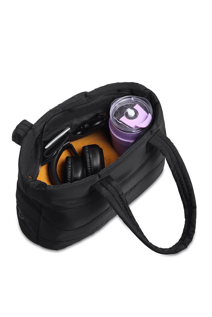 Puffer Shoulder Bag // Black On Black - Image 4